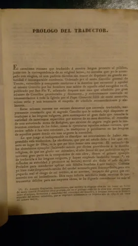 Catecismo Concilio Trento. Pio V, Tomo 1. Año 1833 (Usado)