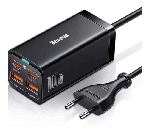 Carregador Baseus Notebook 100w Ultra Rápido Tipo C + Usb Cor Preto