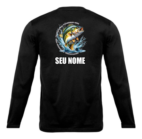 Camiseta De Pesca Personalizada Com Seu Nome Robalo