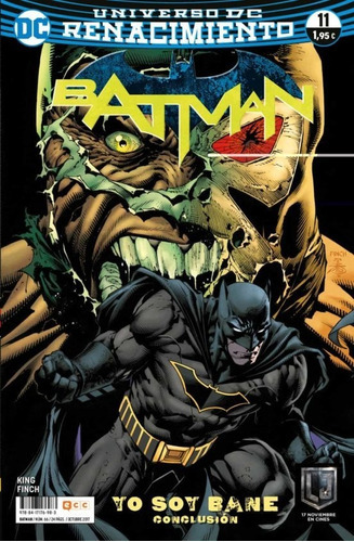 Batman No. 66 /11 (renacimiento): Batman No. 66 /11 (renacimiento), De Tom King , David Finch. Editorial Ecc, Tapa Blanda, Edición 2017 En Español, 2017