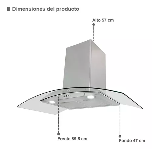 Combo Parrilla Empotrable 76 Cm + Campana De Pared + Horno Color Acero