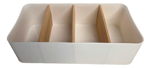 Cajas Organizadoras Con Divisiones Baño Cocina Escritorio Blanco Lisa