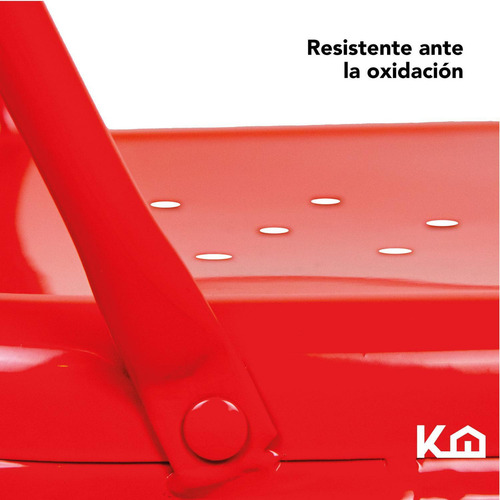 Silla Tolix 2 Piezas Acero Galvanizado Comedor Restaurante Para Exterior Color Rojo KingsHouse