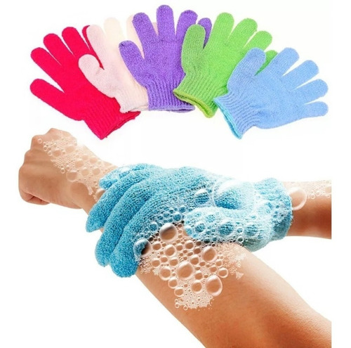 Par Guantes Exfoliantes Ducha Spa Tratamiento Reductivos 