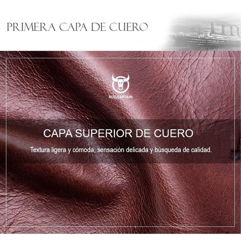 Imagen 8 de 8 de Cartera De Piel Genuina Hombre Original Larga Billetera Rfdi