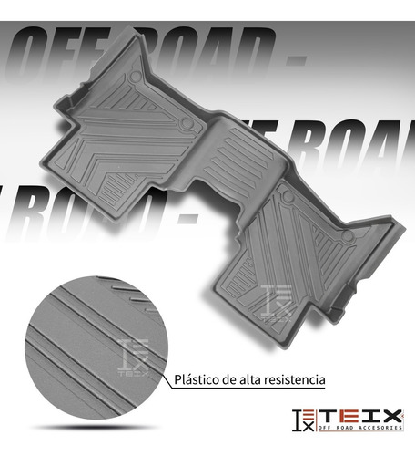 Imagen 7 de 7 de Tapetes Para Ford Ranger 2017 3 Piezas Uso Rudo Negro