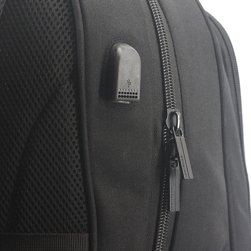 Mochila 19 Espalda Portanotebook Negra Unicross - 62.3804.1 Diseño De La Tela Lisa