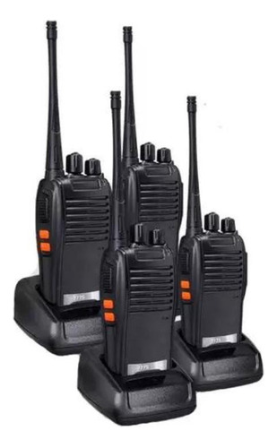 Kit 4 Rádio Transmissor Baofeng 777-s Profissional Cor Preto