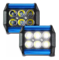 Comprar Par De Faros Auxiliares Dually Con 6 Hyper Leds 4x2 Estrobo