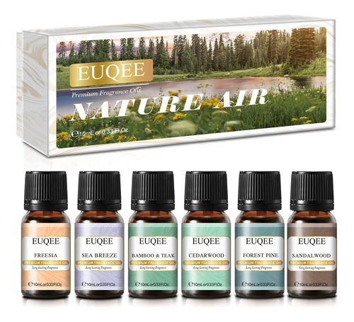 Euqee Nature Air - Juego De 6 Aceites Perfumados De Grado Pr