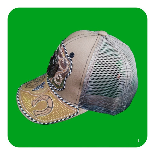 Imagen 2 de 2 de Gorra Forrada Bordada Con Malla Para Niño Rodeo Grr