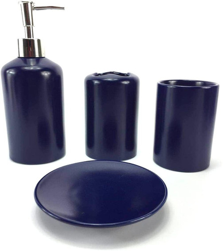 Wpm Juego De Accesorios De Baño De Ceramica De 4 Piezas, C