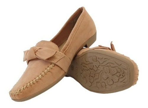 Imagem 2 de 3 de Mocassim Feminino Rikastore Com Salto Baixo