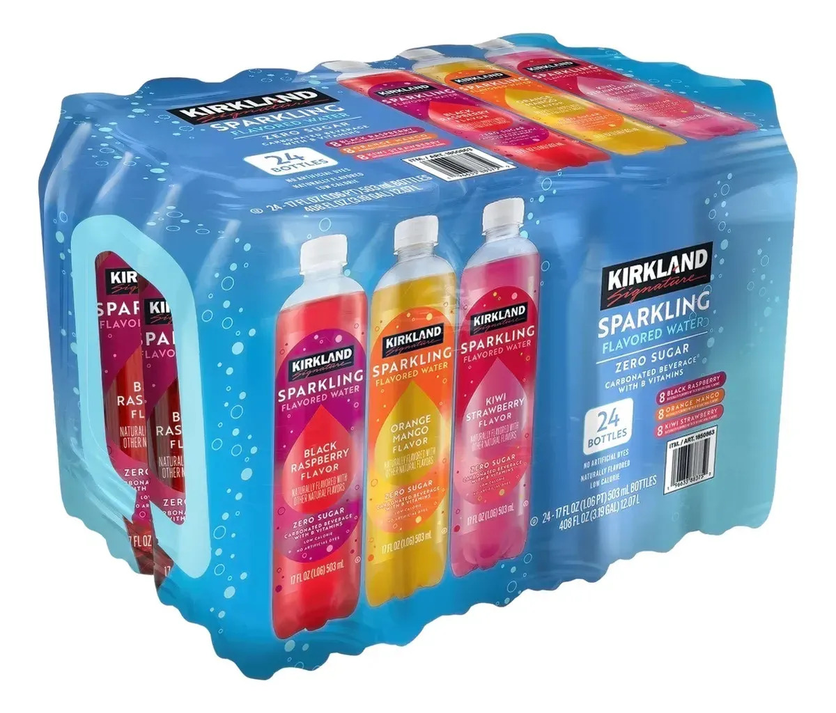 Caja De Aguas Saborizadas Kirkland Signature 24 Pzs De 503ml