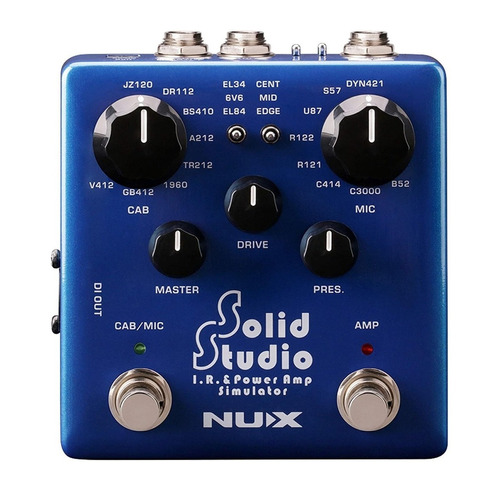Imagen 1 de 5 de Pedal de efecto NUX Solid Studio NSS-5  azul