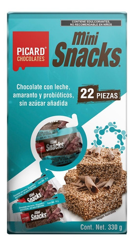 Mini Snacks Sin AzĂșcar Picard Amaranto Con Chocolate 330 Gr