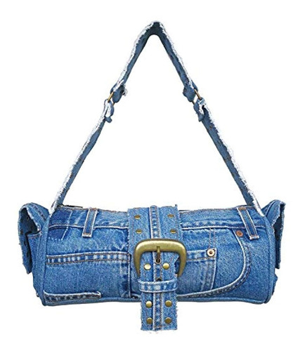 Bolso De Mano Vaquero Punk Upcycling