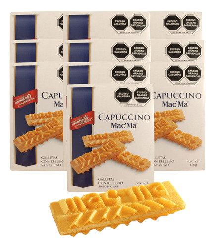 Galletas Con Relleno Cafe Capuccino 10 Pz C/u 150 G Mac Ma