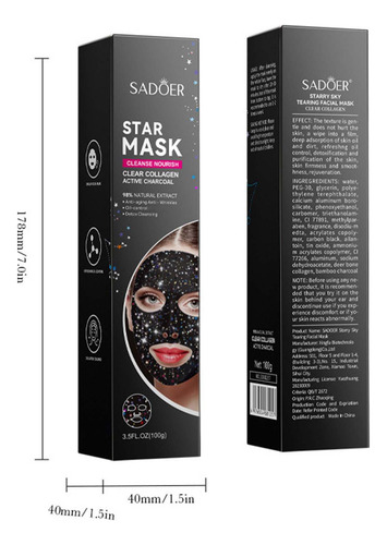 Mascarilla Facial Desgarradora P Star Sky Que Absorbe Puntos