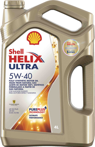 Aceite Shell Helix Ultra 5w40 Sintetico 