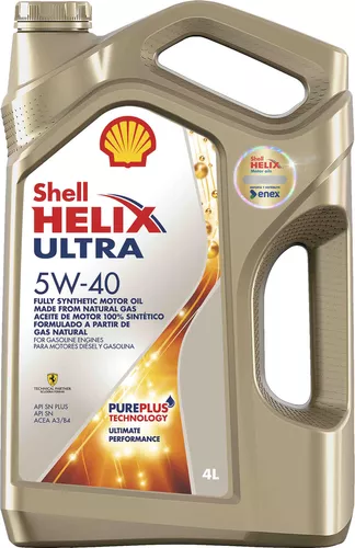 Aceite motor SHELL Helix Ultra 5W40 Diésel y gasolina 5L - Norauto
