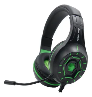 Auricular Gamer Con Micrófono Flexible Y Función Mute Amitosai Mts-drop Verde Para Pc, Celular, Notebooks Consolas De Video Juegos