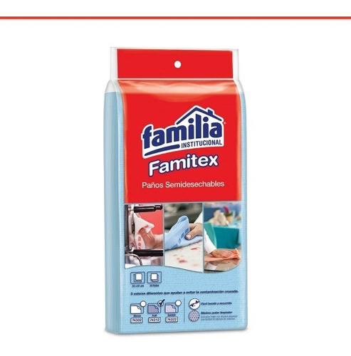 Paños Semidesechables Famitex Azul X 10 Und