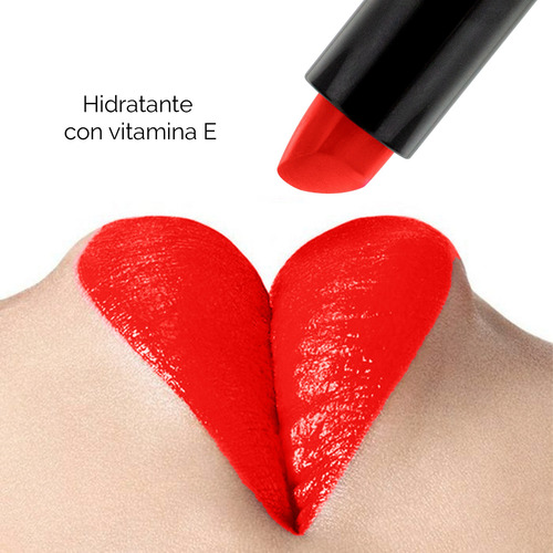 Labial Satinado Ivy Con Colageno Y Vitamina E Fiery Orange