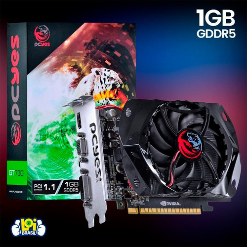 Placa De Vídeo Geforce Nvidia Gt730 1gb Gddr5 128 Bits Loi