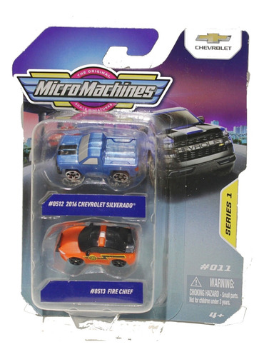 Micromachines, - 2016 Chevrolet Silverado Y Fire Chief Color Azul