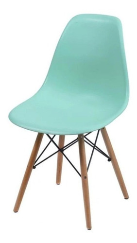 Imagen 1 de 1 de Silla de comedor VenHouse Eames, estructura color verde menta, 1 unidad