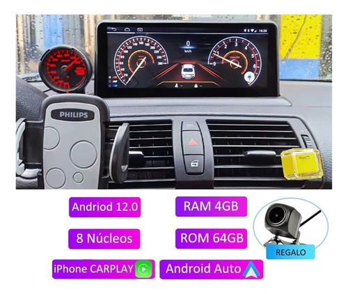 Estéreo P/ Bmw 118i/120i/125i/130im 2004-2012 Carplay 4+64g