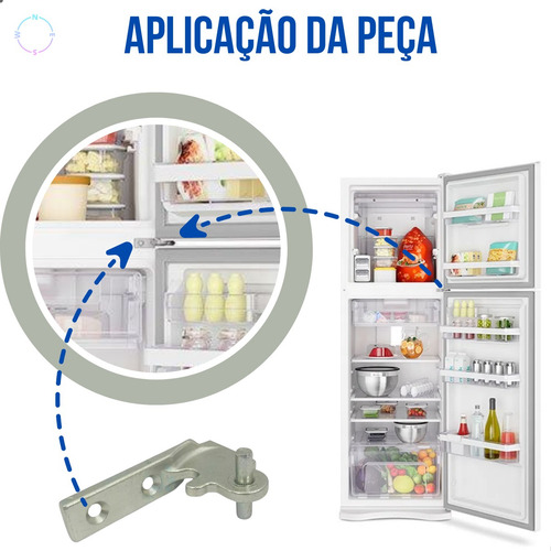 Dobradiça Da Porta Refrigerador Electrolux Df42 Dfn39 Dc34