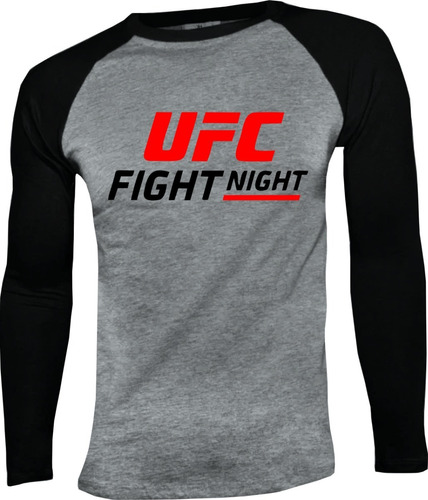 Camiseta Ufc Sport Fight Ranglan Manga Larga 
