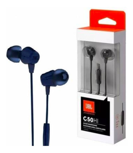 Auricular Audifono Manos Libre Jbl C50hi Azul