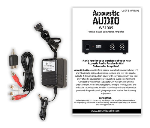 Audio Acústico Ws1005 Subwoofer Amp Amp 200 Vatios Amplifica