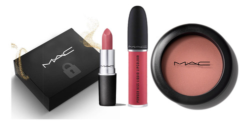 Set Mac Mystery Box Labial Rubor Liquid Color Maquillaje