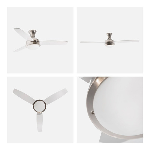 Ventilador de techo Designers 22998-4 con palas color níquel satinado 127V