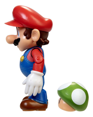 Super Mario Figura Mario Bros 10 Cm Con Hongo Jakks