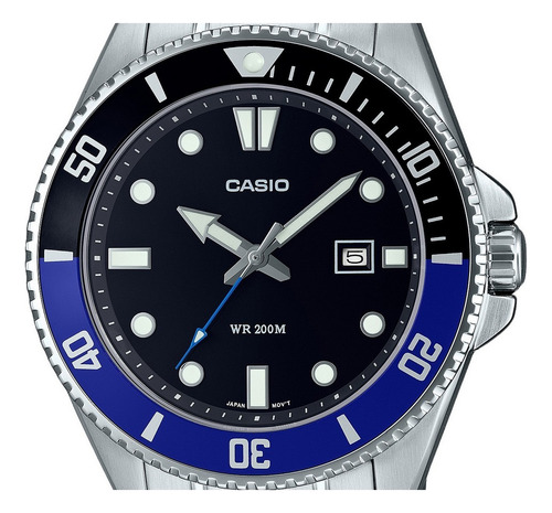 Reloj Casio Analógico Estándar Mdv-107d-1a2 De 200 M Con Fec
