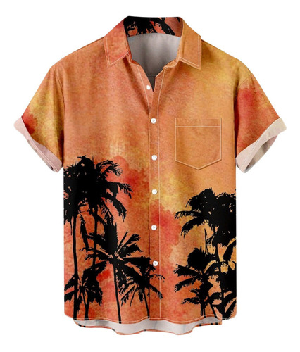 H Camisas De Manga Corta Estilo Hawaiano De Verano Para Homb