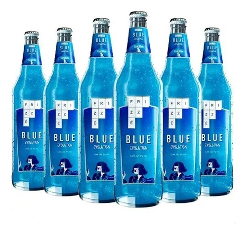 Frizze Evolution Blue 1 Litro Pack X 6- Berlin Bebidas