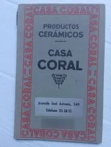 Comprar Catalogo Antiguo Azulejos,1930. Casa Coral Coral. Art Deco. 