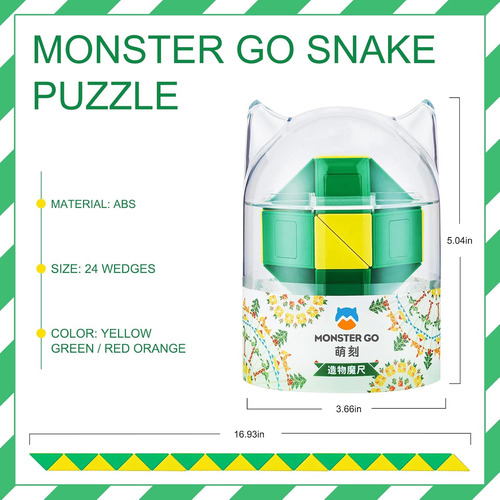 Monster Go Rompecabezas De Serpiente, 24 Bloques De Torsión