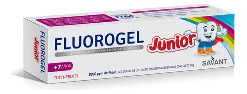 Gel Dental Fluorogel Junior +7 Años Gel Tutti Frutti 60g 