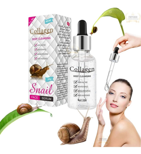 Serum Facial Colágeno De Baba Caracol Antiarruga Blanqueador