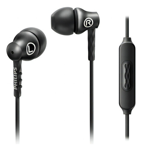 Auriculares Intrauditivos Philips Con Micrófono - Negro