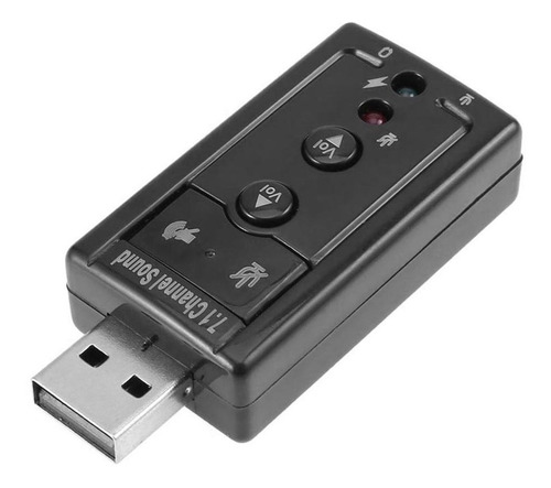 Tarjeta De Sonido Usb 2.0 7.1 Virtual 3d Tipo Pendrive