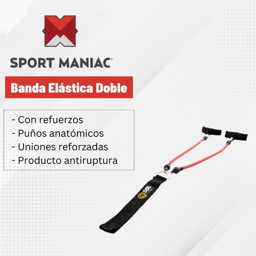 Imagen 3 de 4 de Sol Fitness Banda Doble Funcional Elastica Corta Reforzada