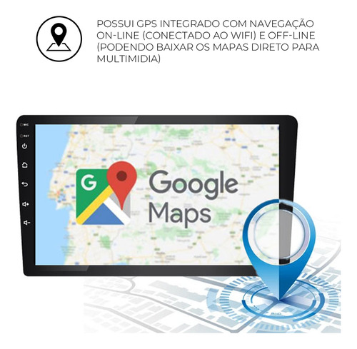 Multimídia Android Plus Roadstar Com Processador Quad Core